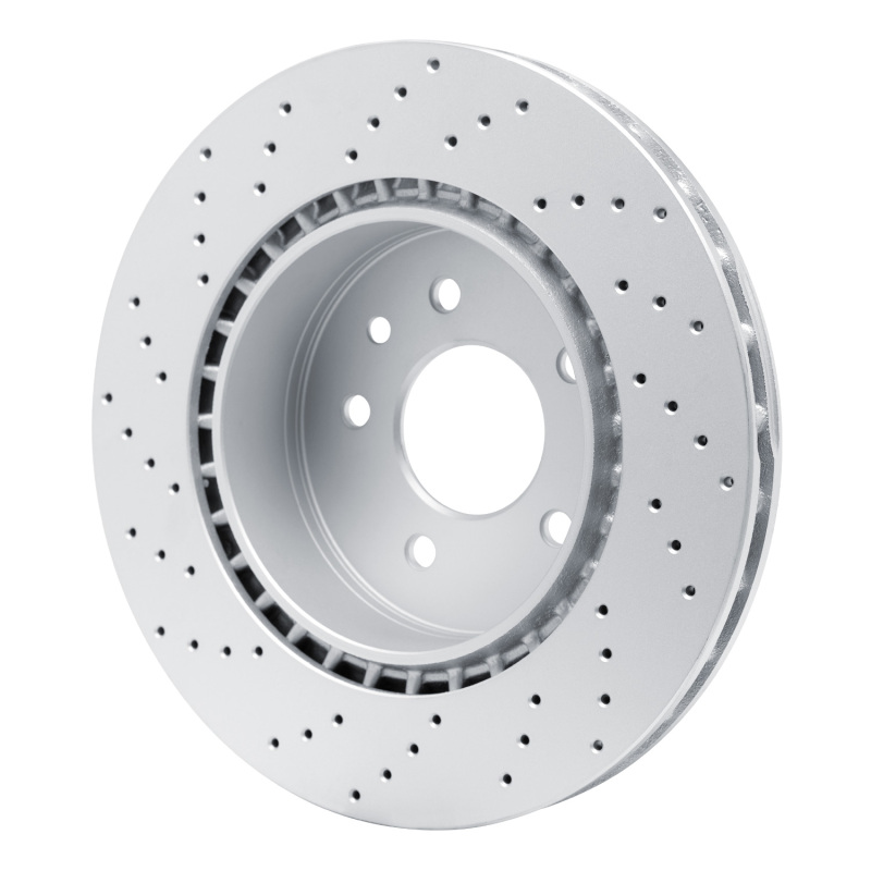 Jaguar XKR Brake Rotor (1) - Rear - R1 Concepts - GeoSPEC Coated Rotor - Drilled - `00-`06